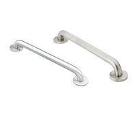 Moen 8724 Home 24-Inch Bathroom Grab Bar, Stainless with Moen R8712P 12-Inch Bathroom Grab Bar, Peened