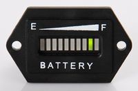 Contempo Views Battery Indicator BI001: 12V 24V LED Battery Indicator Battery Fuel Gauge Battery Charge Gauge for DC Powered Equipment Such as Fork Lifts, Golf Carts, Floor Care Equipment