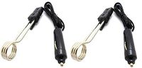 2 SET OF 120W COPPER TRAVEL WATER HEATER PORTABLE CAR 12V IMMERSION WATER COFFEE BOILER