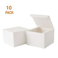 Giftol Gift Box 10 Pack 5 x 5 x 3.5 inches Fold Box Paper Gift Box Bridesmaids Proposal Box for Bridal Birthday Party Christmas（White）