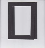 Bux1 Matting Pack of 20 5x7 Black Picture Mats with White Core, for 4x6 Pictures