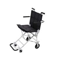 MLX Wheelchair, Aluminum Alloy Wheelchair Folding High Quality Car Elderly Disabled Scooter (Color : Black, Size : Seat Width 40cm)