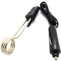 120W COPPER TRAVEL WATER HEATER PORTABLE CAR 12V IMMERSION WATER COFFEE BOILER