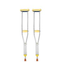 Handicapped Cane, Aluminum Alloy Underarm Adjustable Height Non-Slip Thickened Medical Walker, Suitable for Elderly and Children with Fractures for People of Different Heights