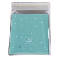 Bigsweety Self Adhesive Treat Bag Cookie Bags Party Favor Bag White Polka Dot Chocolate Candy Gift Bags,Blue