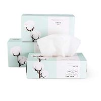 Set of 3 PurCotton Quality Cotton Tissue 100% Cotton 100pc/BX Pack 200mmx200mm Sheet Super Soft 原厂正品 (300 Pack)