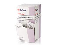 Safetec Triple Antibiotic Ointment .5g Pouch (144 Count Box) First Aid Ointment for Cuts and Scrapes (Pack of 6 Boxes)
