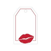 Red Lips Printed Gloss Gift Tags - 2 1/4 x 3 1/2in. (50)