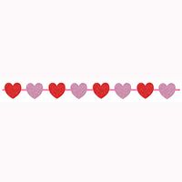 Club Pack of 12 Red and Pink Valentine Ribbon with Glitter 7”