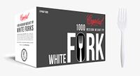 Crystalware Disposable Medium Weight Forks, PP Plastic, White, Pack of 1000