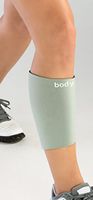 body helix Calf Compression Sleeves - Full Calf Compression Sleeve - Pain Relief of Muscle Strains (Silver, Small)