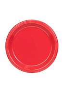 Exquisite 9 Inch. Red plastic plates - Solid Color Disposable Plates - 50 Count