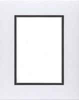 18x24 Double Acid Free White Core Picture Mats Cut for 12x18 Pictures in White and Black