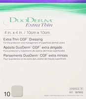 Dressing Hydrocolloid DuoDERM XTHIN 4X4 - 10 ct. - Convatec 187955