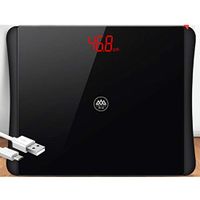 Lyqqqq Electronic Scales Electronic Scales Home Accurate Body Scales Scales Smart Health Weight Loss Electronic Called USB Charging (Color : Black)