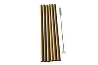 Juniper Bamboo Drinking Straws Set of 6, Cleaning Brush, Eco-friendly Packaging