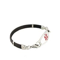 N-Style ID PRE-Engraved “Blood Thinner” Triple Skyway Medical Alert Bracelet - Red 6.75