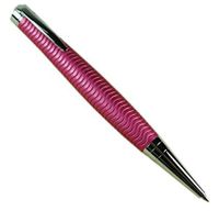 Fuliwen Red Ball Point Pen Luxury Style Ripple Engraving Good Feeling With Pen Pouch