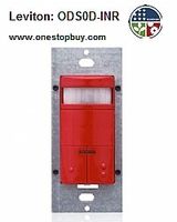 Leviton ODS0D-INR Dual Relay, Photocell, 180 Degree field of view, CEC Title 24 Compliant, NAFTA, Passive Infrared Wallbox Occupancy Sensor, Red