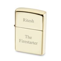 Personalized Zippo Goldtone Lighter
