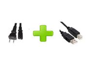 AC Power Cord Light Fig 8 for Canon PIXMA MG8220 MG8120 MG8120B iP4600 Printer + USB Cable Cord