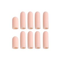 HEALLILY 10pcs Gel Finger Cots Silicone Finger Protectors Fingertips Sleeves Support Arthritis Basketball Mallet Finger Trigger Size L