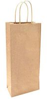 Wine Bags Kraft Bags, for Wine Spirits 5.25" x 3.25" x 13" Gift Bags, Kraft Bags (50)