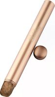 Personalized Kundan Gold Satin Finish Cigar Tube with French Script Engraving