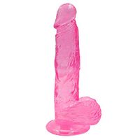 STZDQ 8.26" Super Realistic Ḋ-Ḯ&Ḷ-Ḋ`Õ1.0 Powerful Sucker Waterproof PVC Pink Bendable Women Private Toy (Color : Pink)