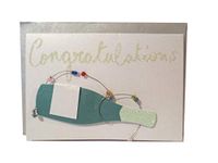 Gift Enclosure Card,"Congratulations" Champagne Bottle, Set of 4 Cards with Envelopes