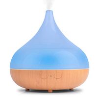 ap airpleasure Ultrasonic Quiet Humidifier, 400 ml Essential Oil Diffuser, Adjustable Mist Mode Vaporizer, Waterless Auto Shut-off Night Light Change Colors for Bedroom, Living Room, Spa, Yoga (LightYellow)