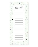 Modern to Do List. Home or Office. Stationery Notepad. 50 Sheets (3.625" x 8.5"). Dotted Mint. Chic Grocery List. Today I Will. Checklist.