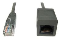 rhinocables Cat5e RJ45 Ethernet Extension Netwok Cable Grey Extender Male Plug to Female Socket (6ft 7inch)