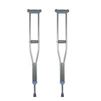 UPANV Universal Aluminum Adjustable Crutches, Axillary Crutch, Bariatric, Heavy-Duty, Height 134-195 cm, Adjustable, Supports 100Kg.Adult, Latex-Free,134cmto154cm