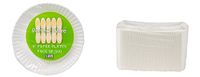Perfect Stix Plate Napkin Set 9 9" Paper Plate and Napkin Set -(300ct 9" Paper Plates, 500ct 1-Ply White Napkins), (Pack of 800)