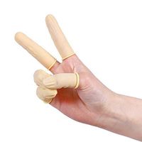 GROSSARTIG 800 PCS Disposable Latex Finger Cots Rubber Fingertips Protective Finger Gloves Art Latex Tissue Finger CotArthritis Kitchen Gloves (Color : Beige)