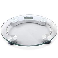 LordBee New Nice Home Personal Use 396 lb Gym Training Bathroom Round Digital Weight Scale Solid, Strong and Heavy-Duty Stalinite Glass