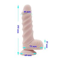 GLUSa 7.67 Inch Lifelike Dîld.ɔ with Strong Suction Cup Relaxation Massager Wand Masturbation Stick Jeans Dress
