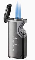 Personalized Visol Hybrid USB Gunmetal Triple Torch Cigar Lighter with Free Laser Engraving ([C] Text)