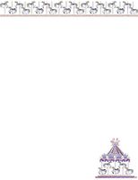 Carousel Horses Stationery Printer Paper 26 Sheets