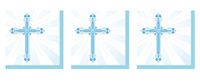 Creative Converting 662223 Creative Converting 36 Count Paper Lunch Napkins, Blessings, Blue 3pack