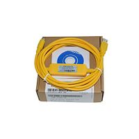Washinglee FX USB PLC Programming Cable for Mitsubishi FX Series, for Taiwan Shilin AX Series, for USB-SC09-FX Replacement, Yellow, 6 FT, 3 Options. (FX Series)