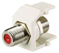 Panduit NKFEI 1-Port Coupler Module with F-Coaxial Connector, Electric Ivory