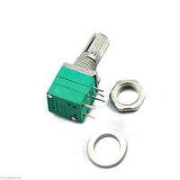 5Pcs B10K Audio Amplifier Sealed Potentiometer 15mm Shaft 5 pins with Switch