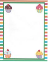 Cupcakes Stationery Printer Paper 26 Sheets