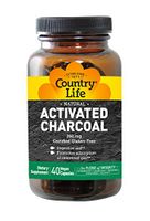 Country Life - Natural Activated Charcoal, 260 mg - 40 Gluten Free Capsules