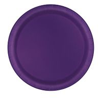Unique Industries, Paper Plates, 16 Pieces - Dark Purple