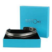 SISTO-X Copper Magnetic Bracelet/Bangle Matt Pewter Bevel Design by Sisto-X® 6 Magnets Health Ndfeb XL (190-225Mm)