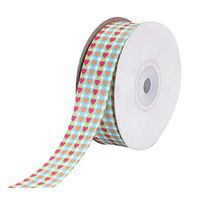 Amosfun Wedding Ribbon Heart Gift Wrapping Flowers Ribbon Grosgrain Satin Fabric Ribbons Embellish Ribbon for Valentine Day Holiday Hair Bows Gift Bouquet Date Evening