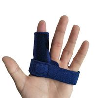 YOMIUP Finger Splint Adjustable Finger Support Brace for Alleviating Finger Locking Popping Bending Stiffness Tendon Release and Pain Relief (Blue)